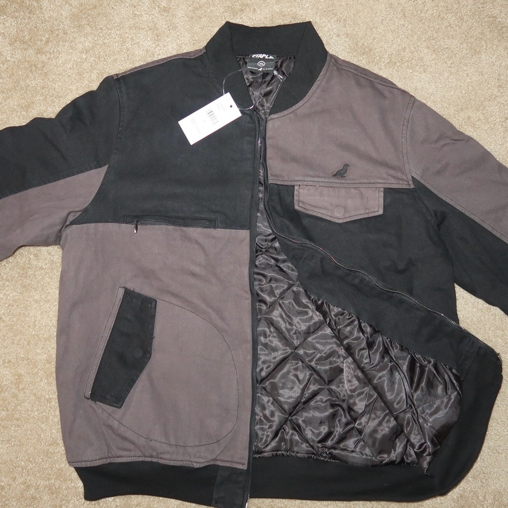 Twill Panel Bomber Jacket
